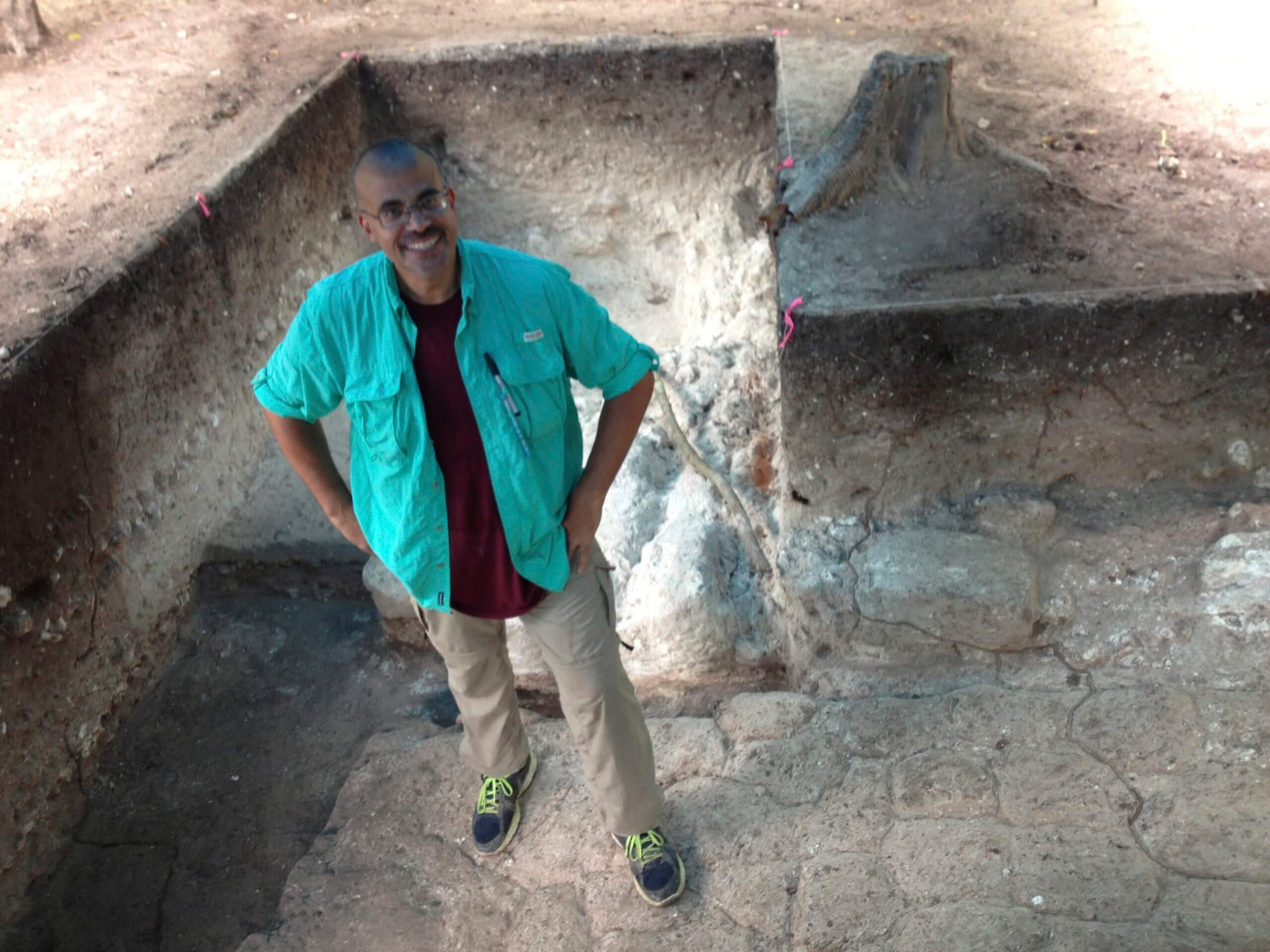 Preclassic Maya ramp at Group E